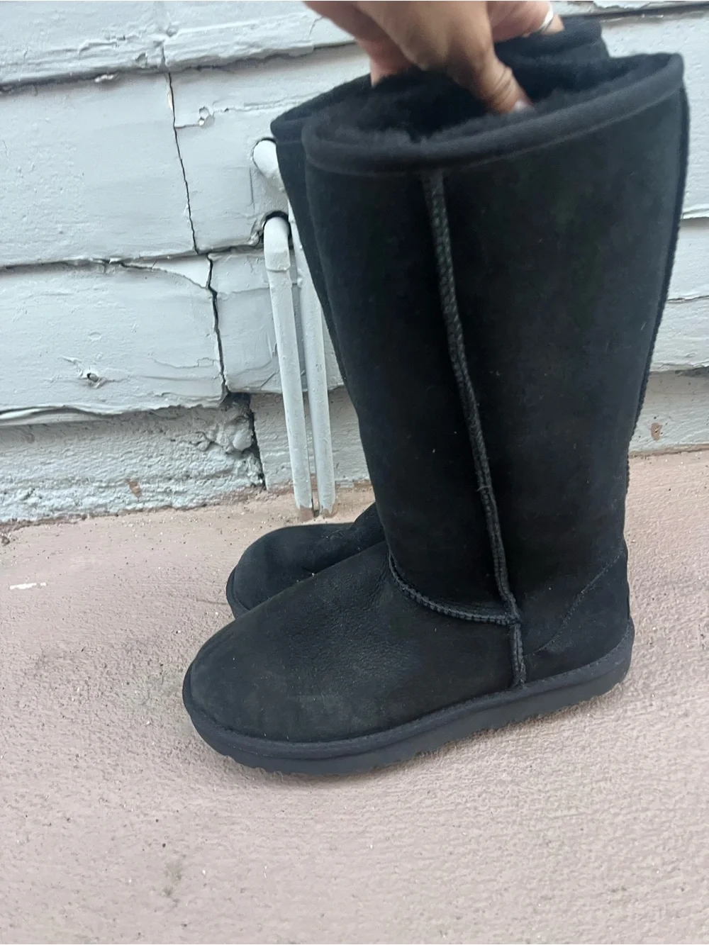 UGG Black Tall Shearling-Lined Winter Boot